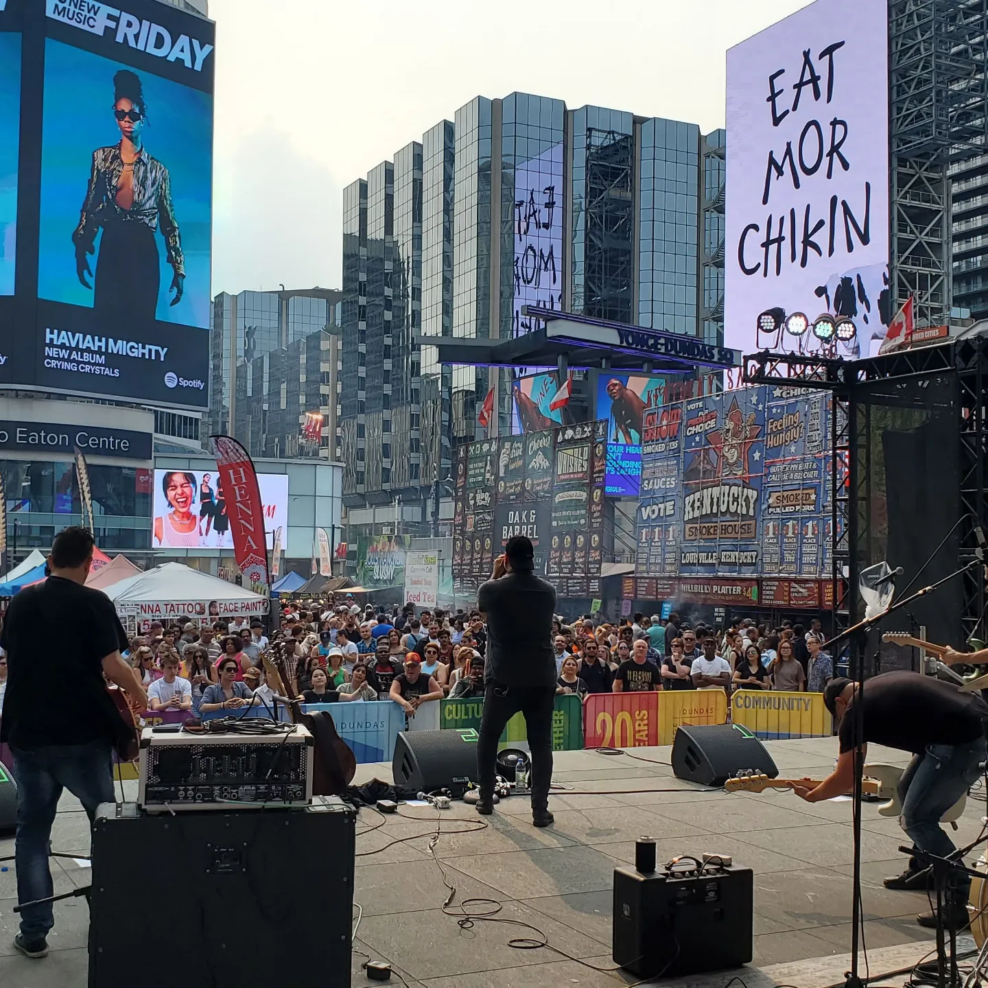 Outdoor festival crowd